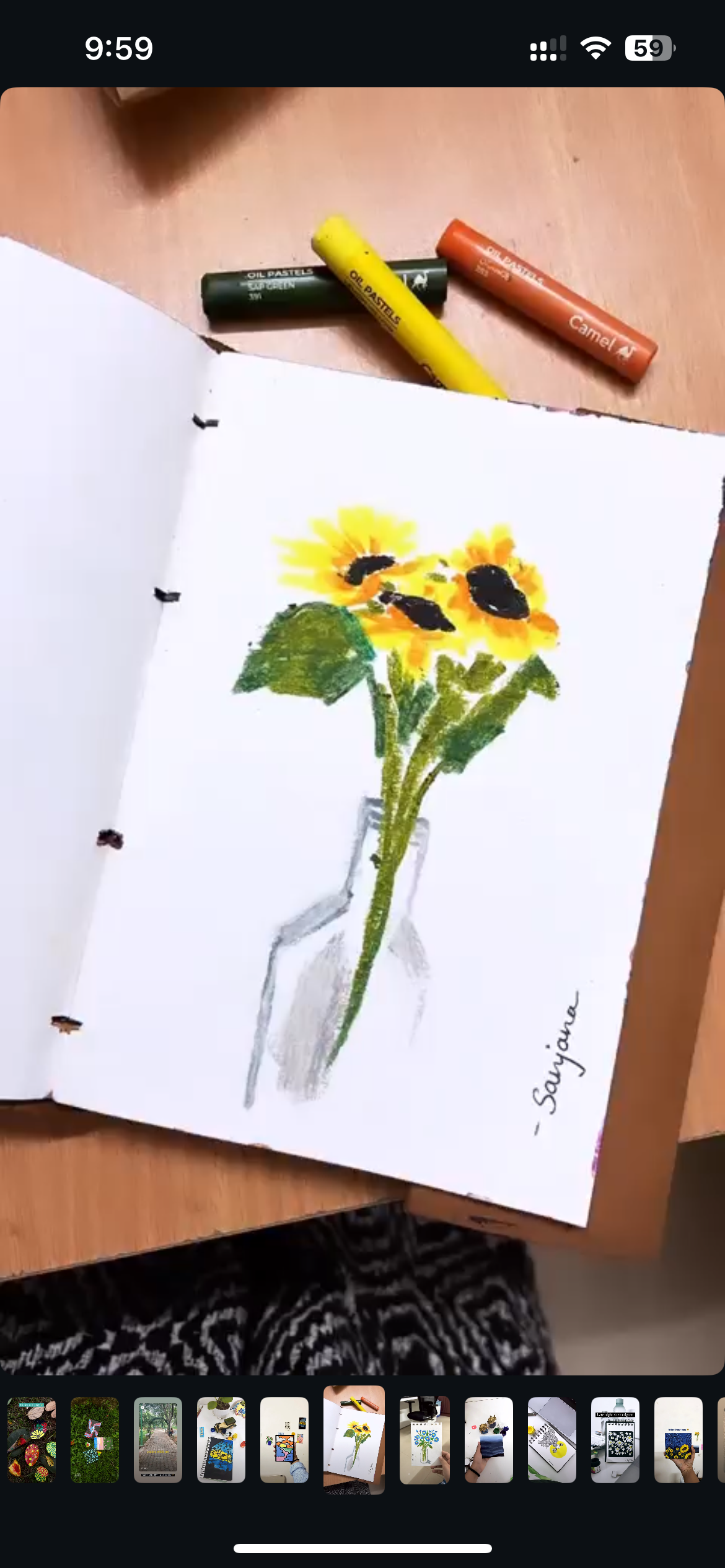 A sketch or craft piece