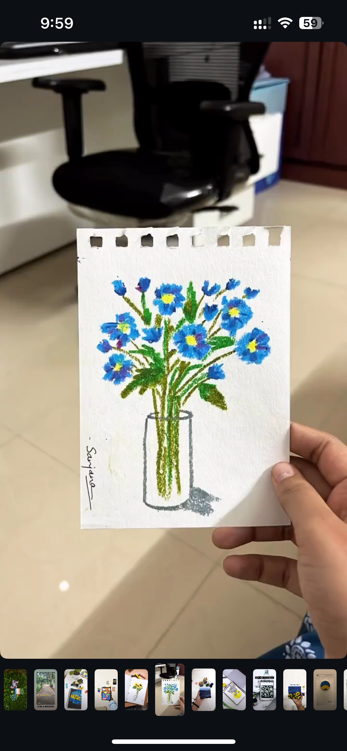 A sketch or craft piece