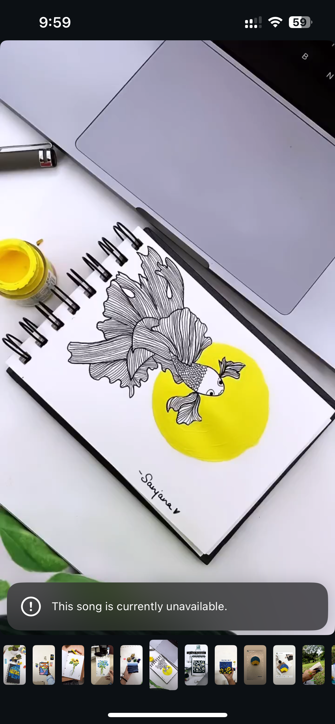 A sketch or craft piece