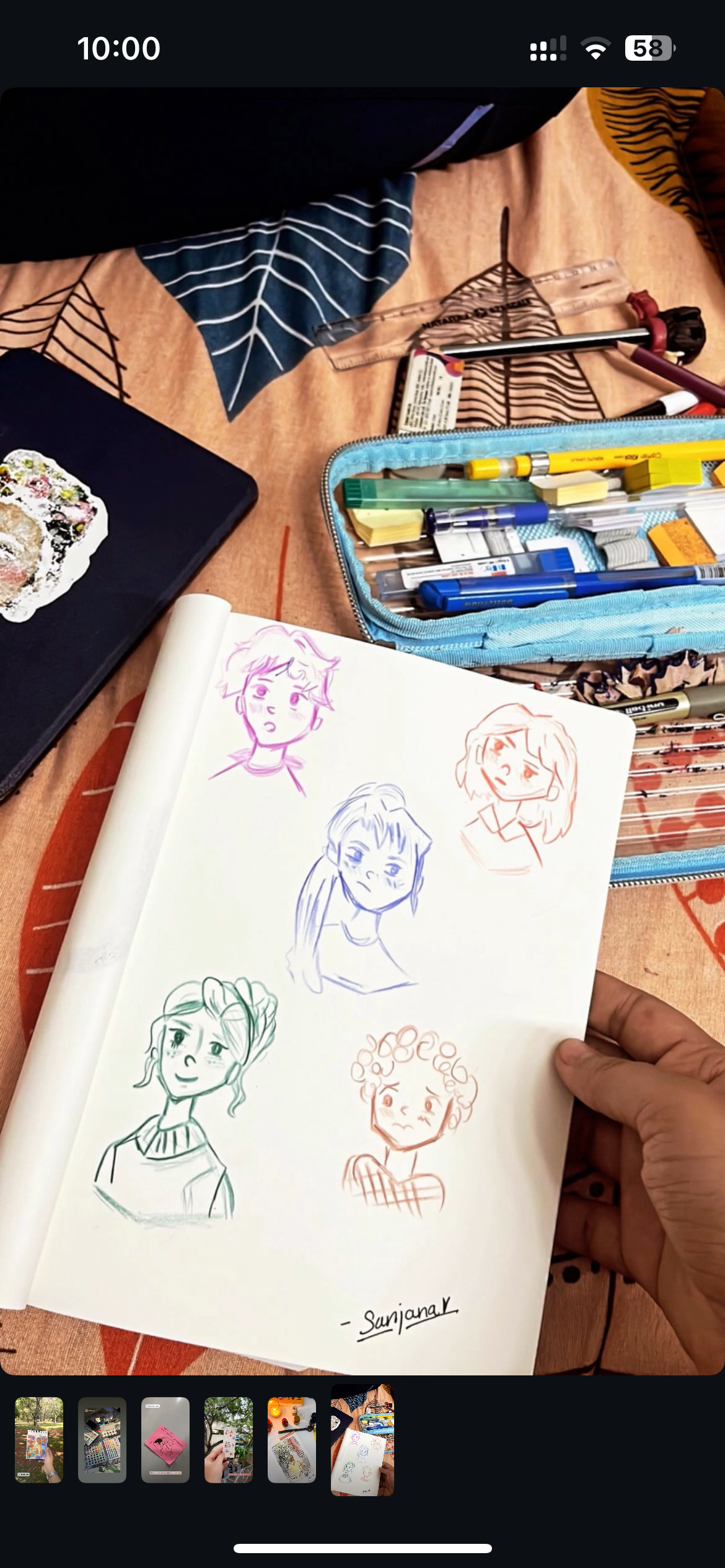 A sketch or craft piece