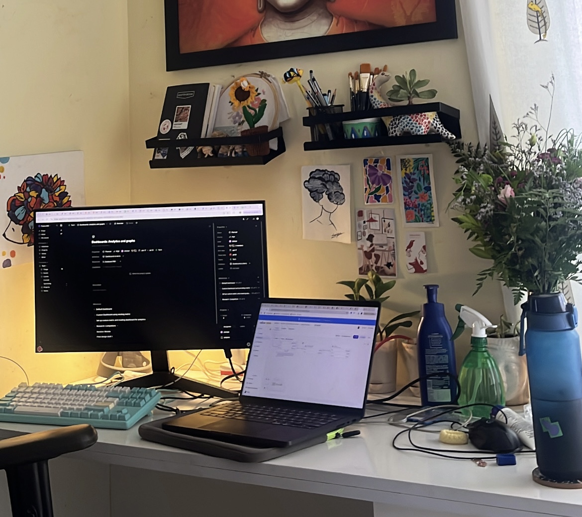 Sanjana's desk